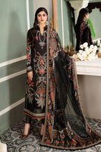 Maria B  Chickenkari Cotton 3 Piece Full Heavy Embroidery With Net Duppata
