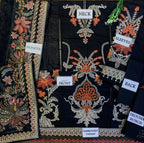Maria B  Chickenkari Cotton 3 Piece Full Heavy Embroidery With Net Duppata