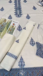 Bareeze Dhanak 3 Piece Unstiched Full Embroidery With Dhanak Embroidery Shawl