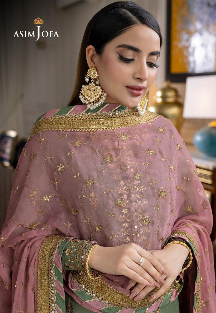 Asim Jofa Full Embroidery Sequence Luxury Unstiched 3 Piece For Women Party Wear