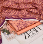 ZESH Brand Lawn Unstiched 3 Piece   Voil Lawn Printed Duppata
