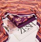 ZESH Brand Lawn Unstiched 3 Piece   Voil Lawn Printed Duppata