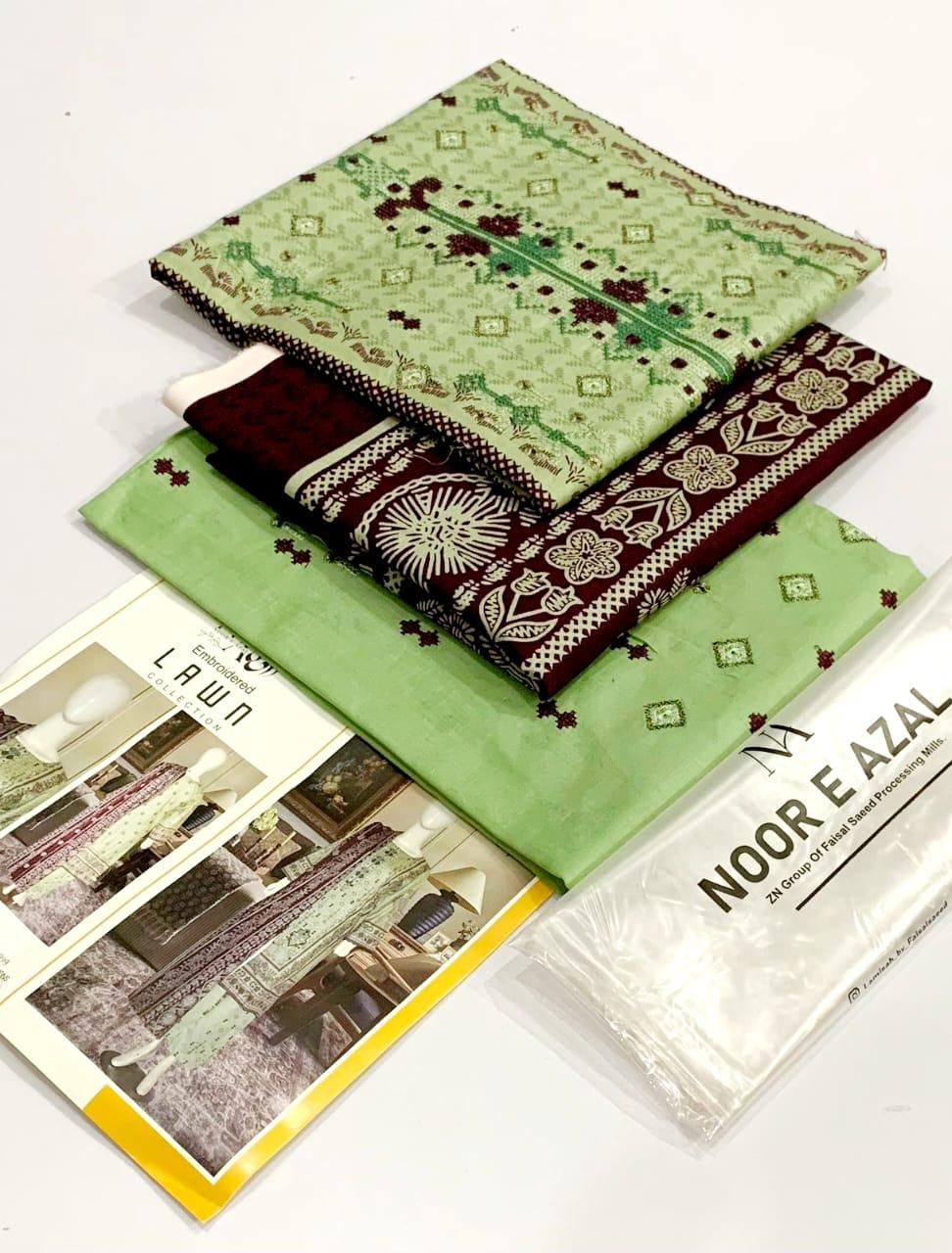 Lawn Printed Suit 3 Piece Unstiched With Lawn Printed Duppata For Summer Season For Women