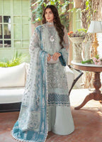 BRAND:AFROZEH Organza Embroidered Moti Work Luxury Formal Wear Unstitched 3Piece Suit For Women Party Wear