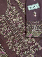 Asim Jofa Chiffon Full Heavy  Embroidered 3 Piece With Chiffon Embroidery Duppata For Women Party Wear Suit