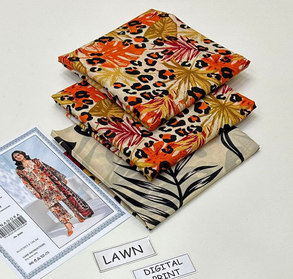 Bin Saeed & Beechtree Brand Lawn 3 Piece Unstiched For Women Summer Season