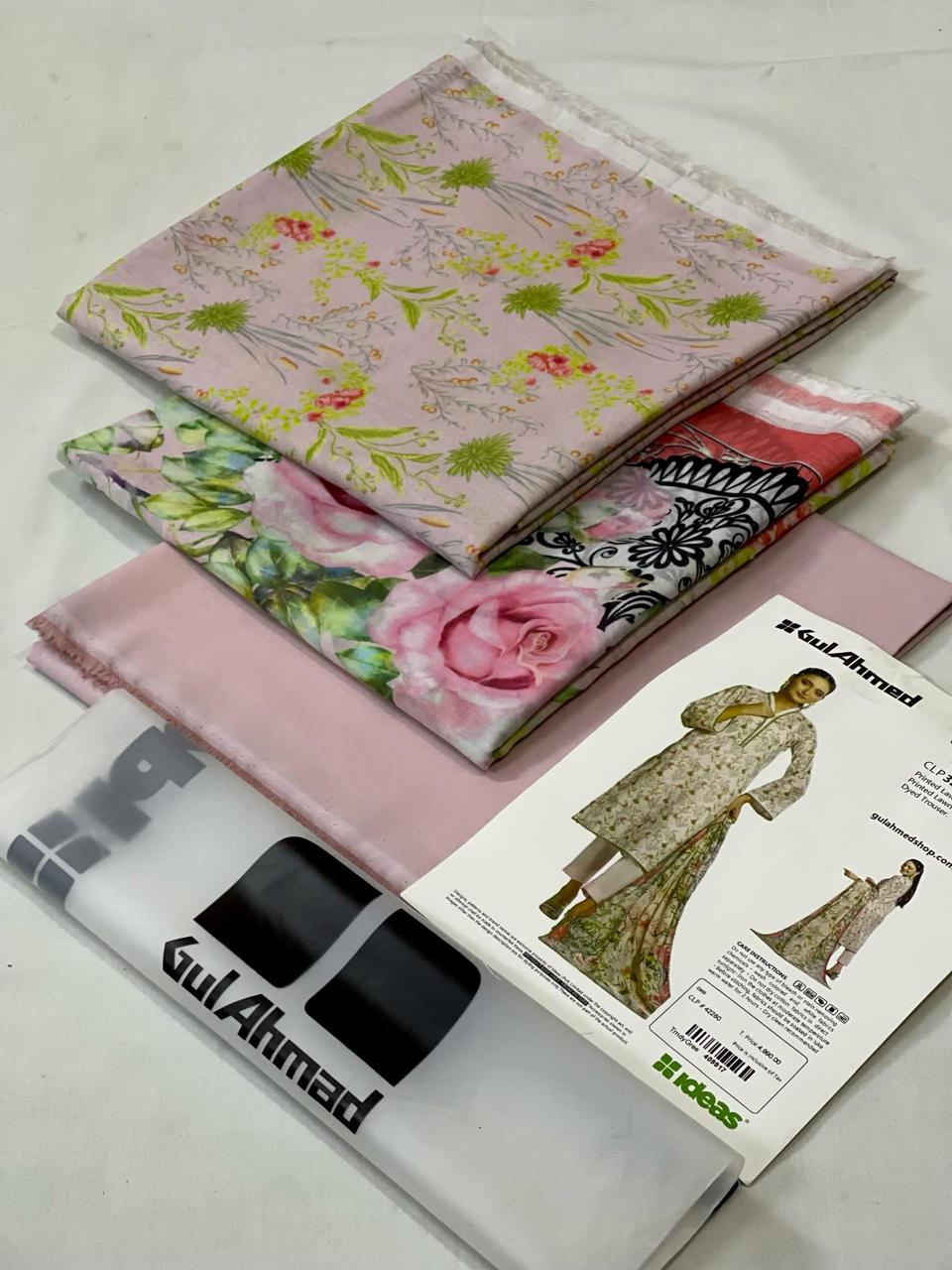 Gul Ahmed 3 Piece Unstiched Printed Suit with Lawn Duppata