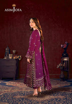 Asim Jofa Chiffon Full Embroidery 3 Piece Unstiched Suit For Women Party Wear